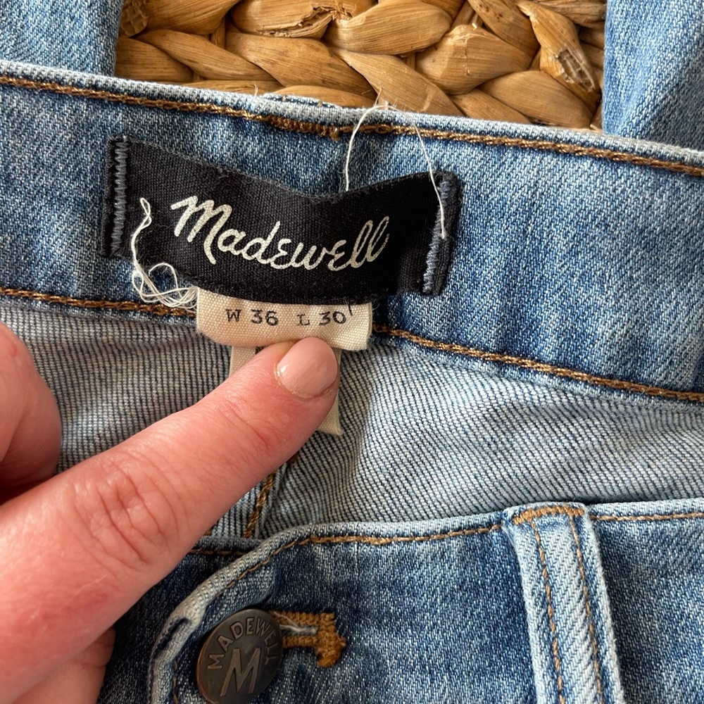 Madewell Mens slim straight Jean 36 x 30